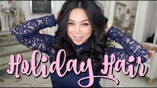 AFFORDABLE Holiday Hair Tutorial  itsjudytime [upl. by Siuraj]