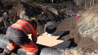 DN200 Hot tapping from DN500 PEH waste water mainline [upl. by Aurlie]