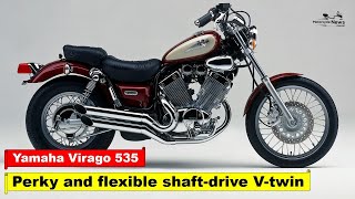 Yamaha Virago 535 Review Perky and flexible shaft drive V twin 1988 2004 [upl. by Amii]