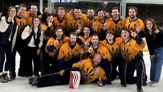 Helicopters Interview  CBC Radio  World Broomball Championship  Gold Medal Winners [upl. by Aivuy]