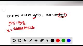 A 20 0 mL sample of 0 115 M sulfurous acid H2SO3 solution is titrated with 0 1014 M KOH At what add [upl. by Ethbinium]