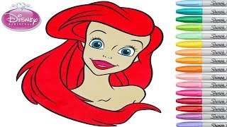 Disney Princess Coloring Book Ariel The Little Mermaid Rainbow Splash [upl. by Llemor616]