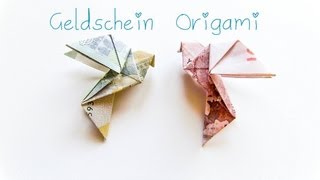 DIY Geldschein Origami Vogel  Geschenkidee [upl. by Maryjane]