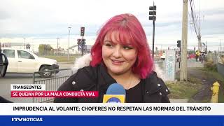 Imprudencia al volante choferes no respetan las normas de tránsito en Punta Arenas [upl. by Emil]