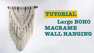 DIY Large boho macrame wall hanging [upl. by Yr286]