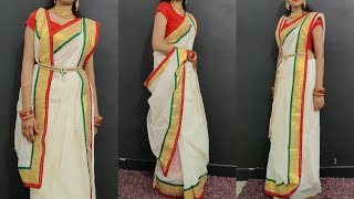 How to Drape a Bengali Style Saree in a Modern Way  Dolly Jain Saree Draping [upl. by Saoj843]