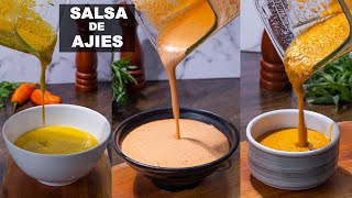 3 SALSAS DE AJIES Para Acompañar Cualquier Tipo De Comidas  Abelca [upl. by Kenlay]