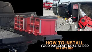 How to install your Milwaukee Packout Dual Slider in a Ute Bed [upl. by Auqinaj973]