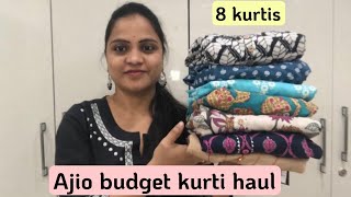 💕Ajio budget kurti haulfrom 390₹casual wear👌🏻qualityAjio Kurti haul💕 [upl. by Maiah241]