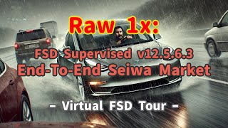 FSD Supervised v12563 EndToEnd Tesla AI4 HW4  Seiwa Market [upl. by Anav]