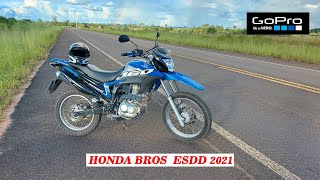 TESTE HONDA BROS 160 AZUL 2021 [upl. by Ahsenid423]