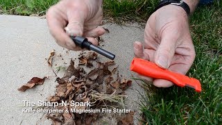 Sharp N Spark Knife Sharpener and Ferrocerium Firestarter [upl. by Otto677]