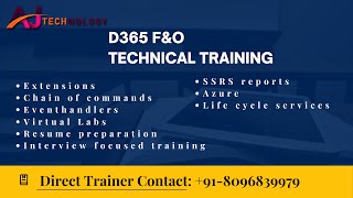 D365 FampO Technical Demo By AJ Technologys  Trainer is AMAR [upl. by Saidel]