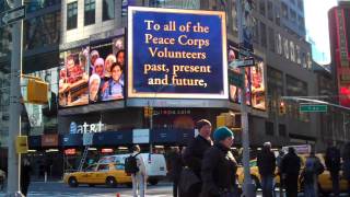 Peace Corps 50th Anniversary Times Square Footage [upl. by Adnohrahs]