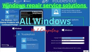 WINDOWS 10 REPAIR FULL SOLUTION  WINDOWS 10 REPAIR ADVANCED OPTIONS IN HINDI  ML COMPUTERS ⚡ [upl. by Aiekam410]