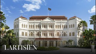 The Raffles in Singapore visit one of the most iconic and luxury hotels in Asia  4K video [upl. by Picker]