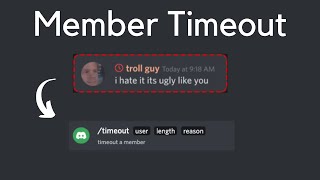 TIMEOUT Members from chatting and joining voice channels  DiscordJS V13 Tutorials [upl. by Harmaning]