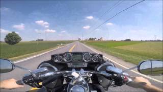 2010 Kawasaki Vulcan Voyager abs test drive review [upl. by Ilah]