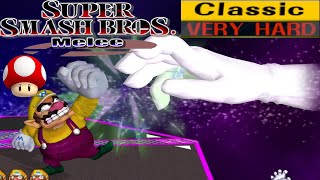 Super Smash Bros Melee  Classic Mode Gameplay with Giant Wario [upl. by Tnomal177]