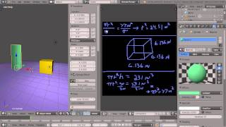 Blender Tutorial  Math for Animators  Equivalent Volumes of a Cube and Cylinder [upl. by Lleryd153]