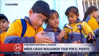 Patatour inclusivo con niños ciegos en Valparaíso  Nota de prensa en 24 horas TVN [upl. by Tamarah436]