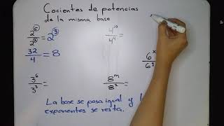 Cocientes de potencias de la misma base [upl. by Hervey]