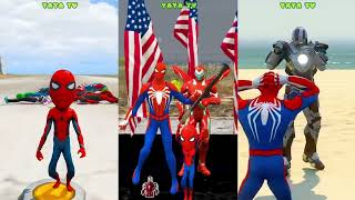 GTA V SUPERHERO BATTLE SPIDERMAN 🆚 VENOM  COFFIN DANCE MEME 2024 trending superhero [upl. by Aveer]