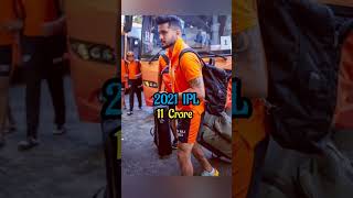 Manish Pandey total ipl Salary 2019to2024 🤑 cricket shorts ipl manishpandey kkr [upl. by Male824]