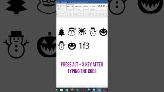 Santa Claus Christmas Symbols Shortcut Key in MS Word msword word christmas [upl. by Pansie]