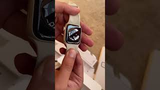 apple watch series 7 41mm quick unboxing ❤️ starlight colour [upl. by Akemrehs]