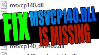 2 Ways To Fix msvcp140dll Missing Error [upl. by Kloster483]