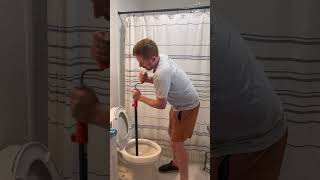 Plunger can’t fix it Use The Toilet Auger Toilet ToiletAuger Clogged diy howto plunger auger [upl. by Regdirb]