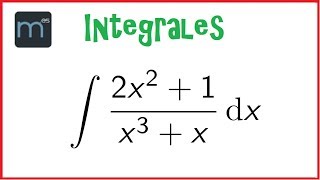 Integral racional  Raíces complejas simples descomposición en fracciones simples [upl. by Yenwat]