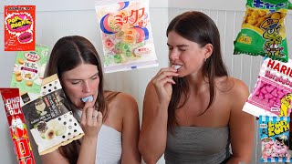 ASMR MUKBANG Sisters Tasting International Candy Jelly Candy Pop Rocks Mochi [upl. by Arnoldo]