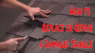 How to Replace or Repair a Damaged Shingle by RoofingIntelligencecom [upl. by Ahsiuq]