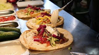 Best Lebanese Falafel Fatteh and Humms in Istanbul  Turkish Street Foods [upl. by Wendelina]