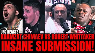 UFC Fighters REACT To Khamzat Chimaev vs Robert Whittaker FINISH [upl. by Dearman]