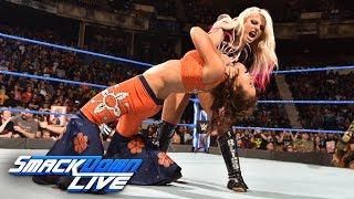 Becky Lynch amp Mickie James vs Alexa Bliss amp Carmella SmackDown LIVE March 28 2017 [upl. by Marthe]