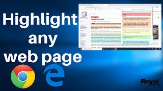 How to Highlight Words Line and Text in Website Pages  Google Chrome and Microsoft Edge [upl. by Fisuoy]