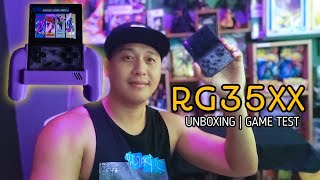 Anbernic Rg35xx Garlic OS 128gb  Unboxing  Game Test [upl. by Janot]