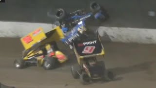 Sprint Car Crash Compilation 2023 [upl. by Allerim]