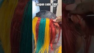 Colorful Hair Pieces Quick Weave🌈Mullet Hairstyle  Short Hair Cut Tutorial Ftulahair shorts [upl. by Trik644]