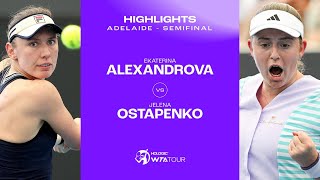 Ekaterina Alexandrova vs Jelena Ostapenko  2024 Adelaide Semifinal  WTA Match Highlights [upl. by Aronson]