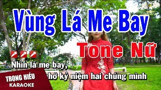 Karaoke Vùng Lá Me Bay Tone Nữ Nhạc Sống  Trọng Hiếu [upl. by Brenner287]