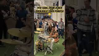 Kang Drum saingannya Kang Drum Thailand 😂🥁 drummer timurtengah darbuka music drums ngakak yt [upl. by Spiegelman]