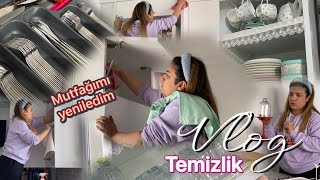 BAHAR TEMİZLİĞİ 🪣🫧Detaylı Mutfak Temizliği 🧽Dolap İçlerini Temizledim 🧼 Mutfak Turu 🫰🏻 temizlikvlog [upl. by Leaper]