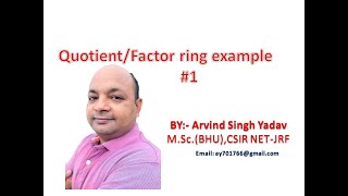 example on quotientfactor ring [upl. by Immij5]