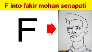 F into fakir mohan senapati drawing  fakir mohan senapati art [upl. by Aehc]