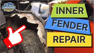 Repairing a Rusted Inner Fender  Panel [upl. by Nyrol]