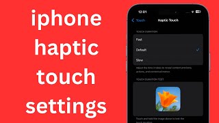 Iphone Haptic Touch Settings [upl. by Ahsaya]